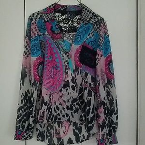 Cute Bisou Bisou blouse, long sleeve